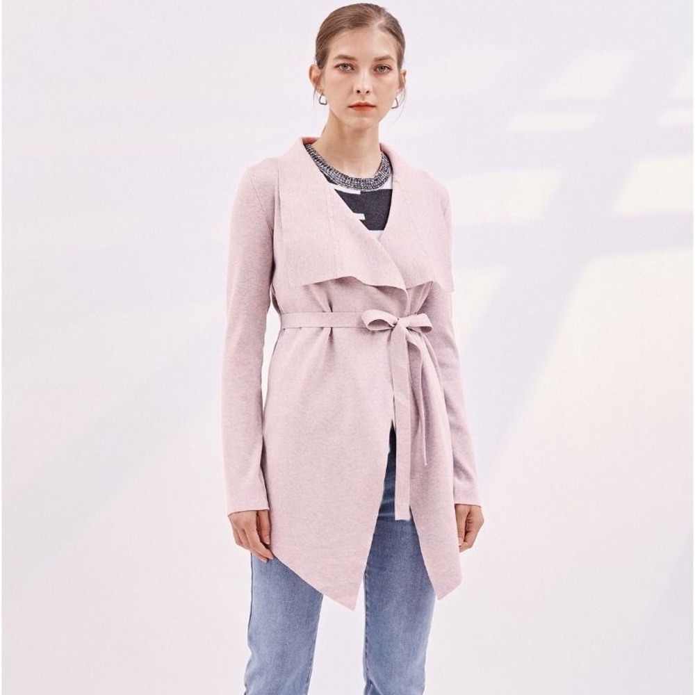 Chicwish WIDE LAPEL TIE WAIST KNIT CARDIGAN - Picture 2 of 8
